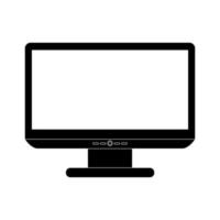 Computer monitor icon. Flat PC illustration vector
