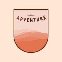 Ilustración de montaña, aventura al aire libre. gráfico vectorial para camisetas y otros usos. vector