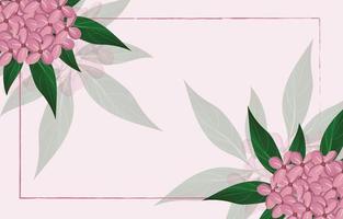 Pink flowers background vector