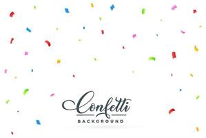 Realistic confetti and tinsel falling background. Simple multicolor confetti vector illustration. Colorful confetti isolated on transparent background. Carnival elements. Birthday party celebration.