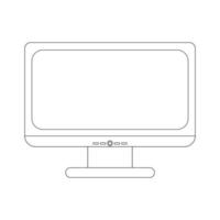 Computer monitor icon. Flat PC illustration vector