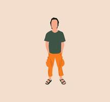 vector illustration of a male model posing ready to be photographed. flat illustration