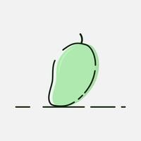 icono de mango en diseño plano sobre un fondo blanco. ilustración vectorial vector