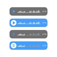 Voice message set. Vector in flat design