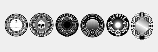 Conjunto de insignias o logotipos retro vintage. elementos de diseño vectorial, rótulos comerciales, logotipos, identidad, etiquetas, insignias y objetos. vector