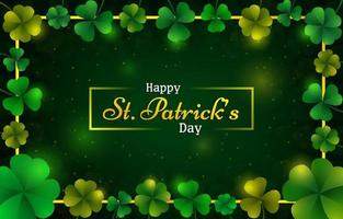 Clover Background with Green and Gold Color vector