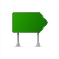 Realistic Green street and road signs. City illustration vector. Street traffic sign mockup isolated, signboard or signpost direction mock up image vector