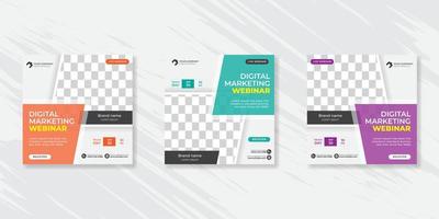 Digital business marketing social media post template. vector