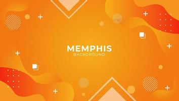 Modern memphis background with elements vector