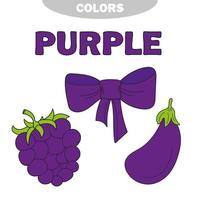 Illustration of isolated color purple group vector - learn the color