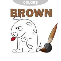 Ilustración de perro de dibujos animados - libro para colorear vector