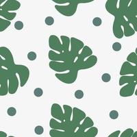 Tropical palm leaves, jungle leaves seamless vector floral pattern background