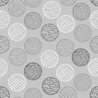 Abstract geometric pattern the points, circles. Gray seamless vector background