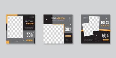 minimalist social media banner template design vector