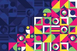 Flat Color Abstract Geometric Background vector