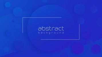 Abstract wide background with blue round shapes, vector