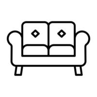 Sofa Line Icon vector