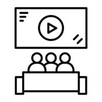 Cinema Line Icon vector