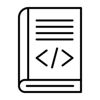 Coding Book Line Icon vector