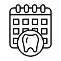Dentist Appointment Line Icon vector