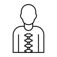 Backbone Line Icon vector