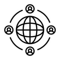 User Connection Line Icon vector