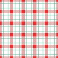 White and Red Buffalo Plaid Seamless Pattern vector