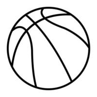 icono de línea de baloncesto vector