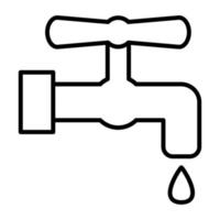 Faucet Line Icon vector