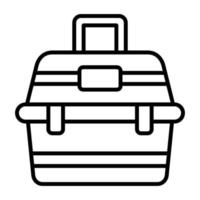Tackle Box Line Icon vector