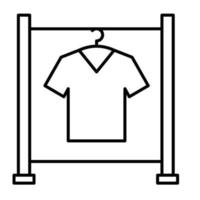 Clothes Rack Line Icon vector