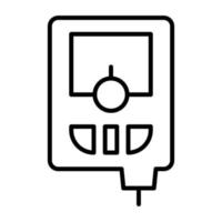 Tester Machine Line Icon vector