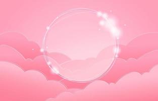 Pink Background with Circle Blank Space vector