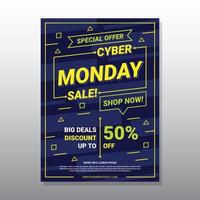 Cyber Monday Event Poster vector