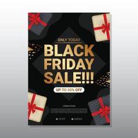 Black Friday Sale Event Poster vector