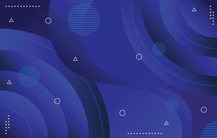 Fluid and Geometric Shape in Blue Background vector