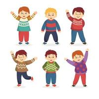 Cute Characters in Ugly Sweater vector