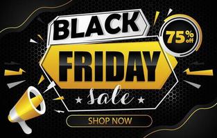 Black Friday Sale Poster Concept vector