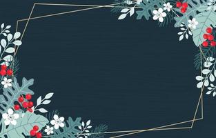 hermoso fondo floral de invierno vector