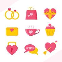 Set of Valentine's Day Element Icons vector