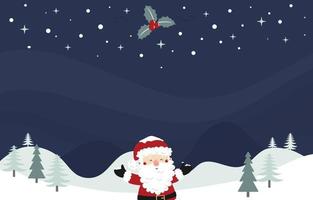 Cute Santa Claus Background vector