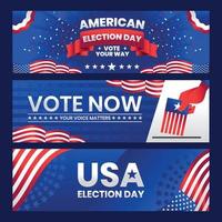 Election Day Banner Set vector