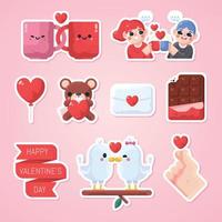 My Cute Valentine's Stickers vector