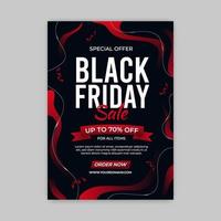 Modern Fluid Poster Black Friday Sale Template vector