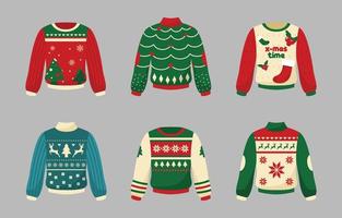 Christmas Ugly Sweater Sticker vector