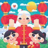 My Lucky Red Pockets vector