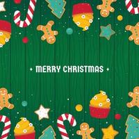 Christmas Sweets Cake Background vector