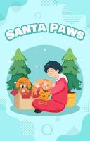 cartel del activismo de las patas de santa vector