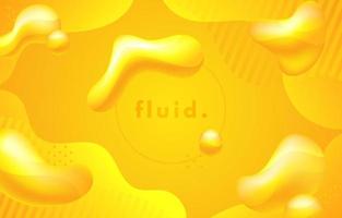 3D Fluid Yellow Background vector