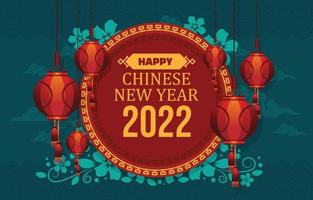 Chinese New Year 2022 Background vector